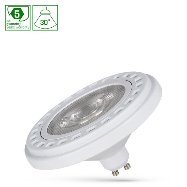Żarówka LED AR111 GU10 230V 20W COB 30ST WW b. ciepła RA90 BIAŁY 5 lat gw. Spectrum LED