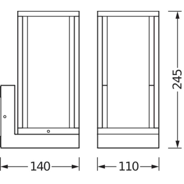 ENDURA CLASSIC FRAME WALL E27 DG LEDV
