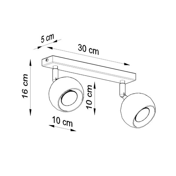 Sollux Plafon OCULARE 2 czarny SL.0444