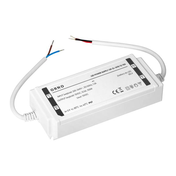 Zasilacz LED , hermetyczny, 12V, 150W, IP67, plastikowa obudowa OR-ZL-1678/12/150 ORNO