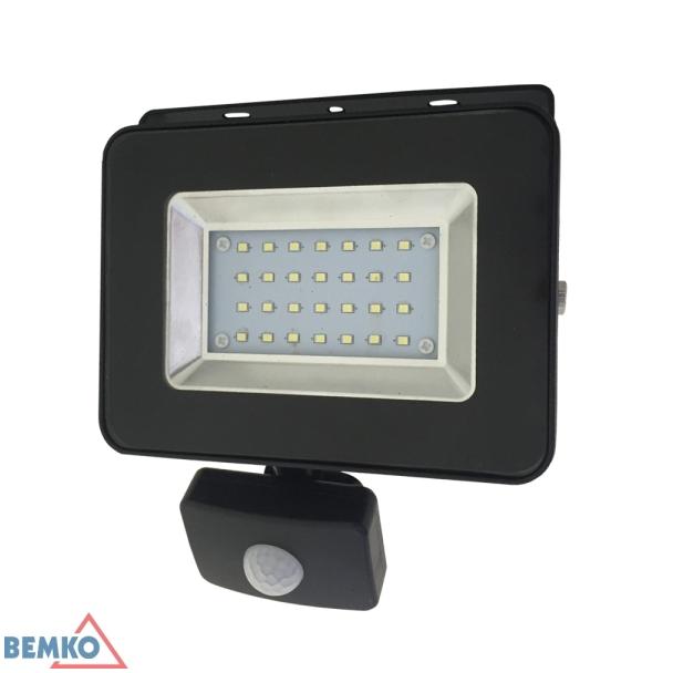 NAŚWIETLACZ LED SMD LOFOT 20W 6000K 1800LM IP65 CZARNY CZ. PIR C65-S-LFS-020BL-6K S-C65-S-LFS-020BL-6K BEMKO