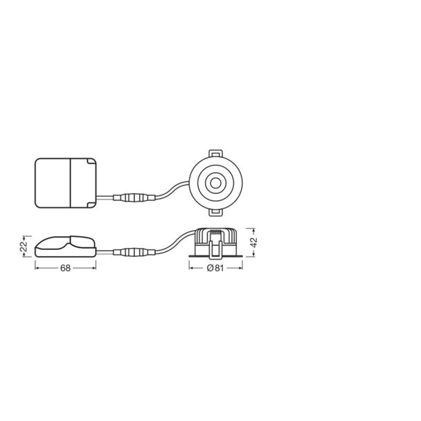 Oprawa SP FP FIX P 8W 940 PS DIM IP65 WT