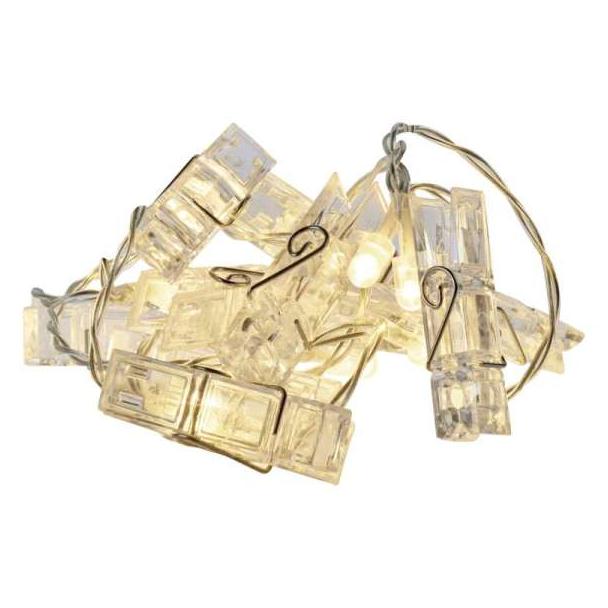 Dekoracje 10 LED 1,35m klamerki 2x AA WW, timer ZY2099 EMOS
