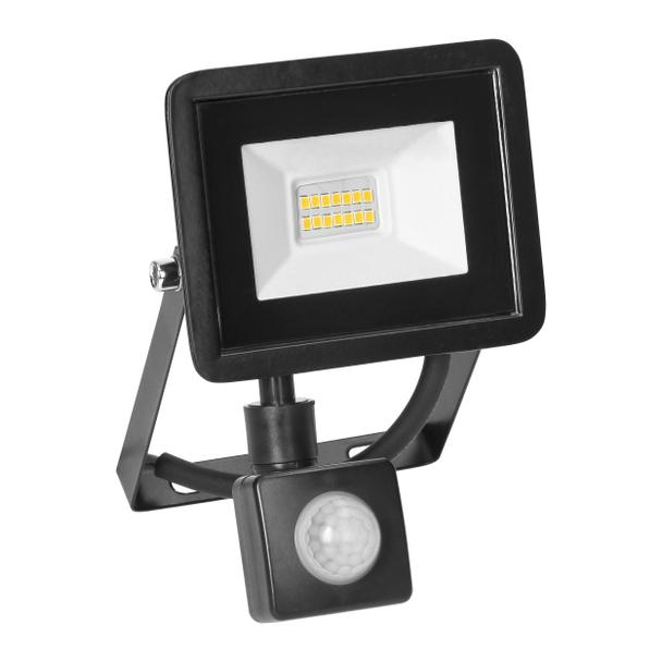 ALLED 10W Naświetlacz LED z PIR, 850lm, IP44, 4000K, Alu+szkło FL/R-9 ORNO