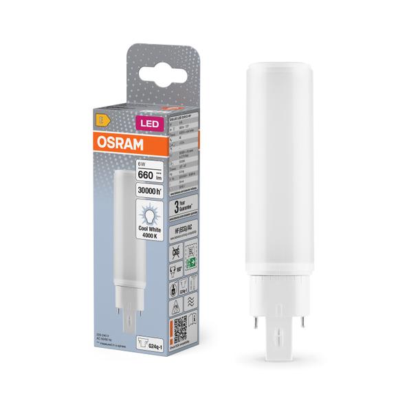 Lampa DULUX D E LED FR 13 ECG, AC mains 6W 840 G24q-1