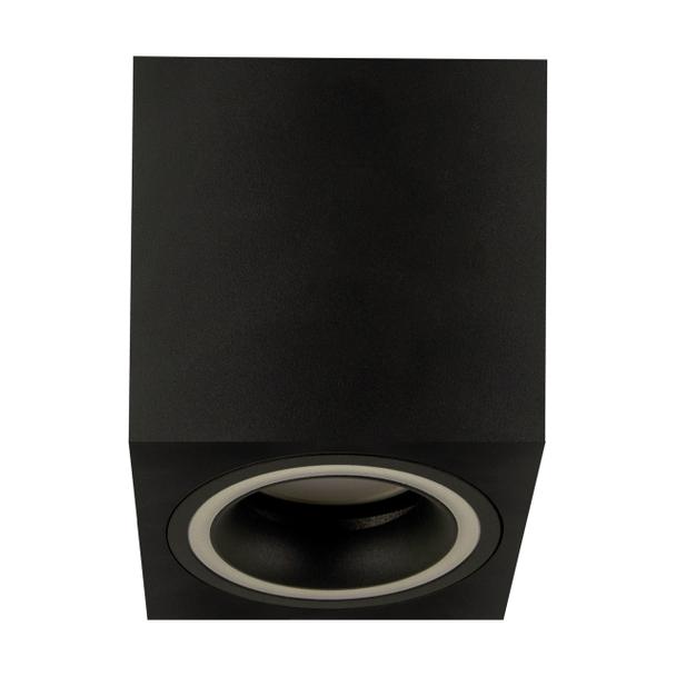 Oprawa sufitowa kwadratowa czarna tuba GU10 INDI 04048 IDEUS