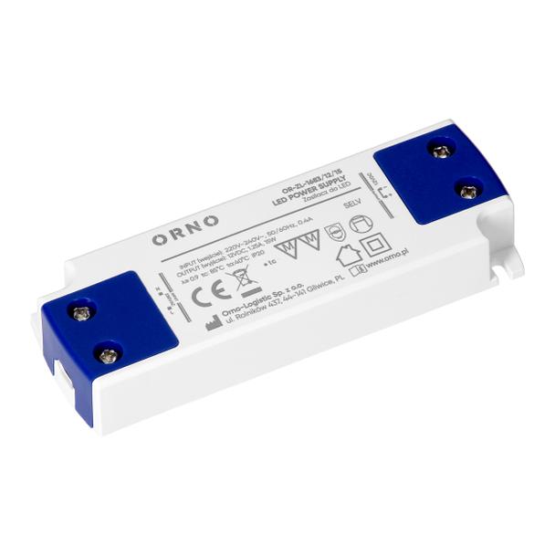 Zasilacz LED płaski, 12V DC, 15W, IP20 OR-ZL-1683/12/15 ORNO
