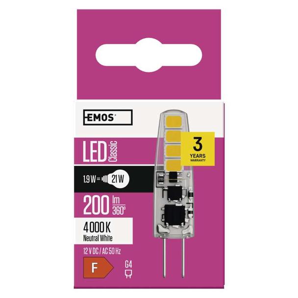 Żarówka LED 2W G4 210lm 4100K CLASSIC ZQ8621 EMOS