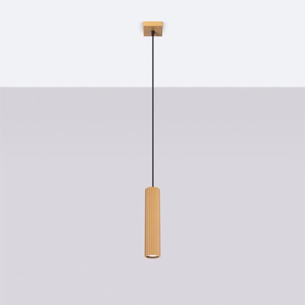 Sollux Lampa wisząca KARBON 1 złoty SL.1554