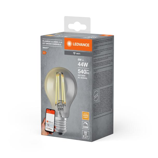 Lampa LED SMART+ WiFi CL A Smoke DIM 44  6W/825 E27