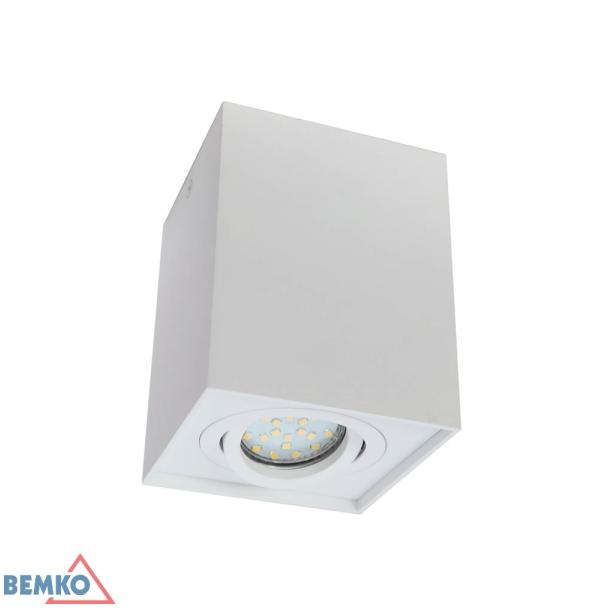 Oprawa nasufitowa punktowa ORTAL regulowana 96x96 GU10 max. 1x50W biała C23-DLO-AS-GU10-150-WH BEMKO