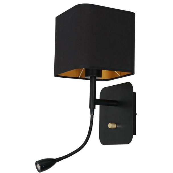 kinkiet Napoli E27 + LED 1W 90lm 4000K czarno/złoty ML6366 Milagro