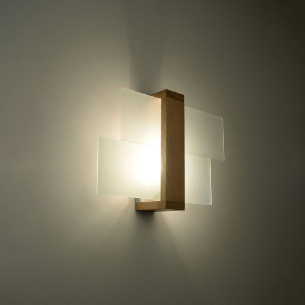 Sollux Kinkiet FENIKS 1 naturalne drewno SL.0077