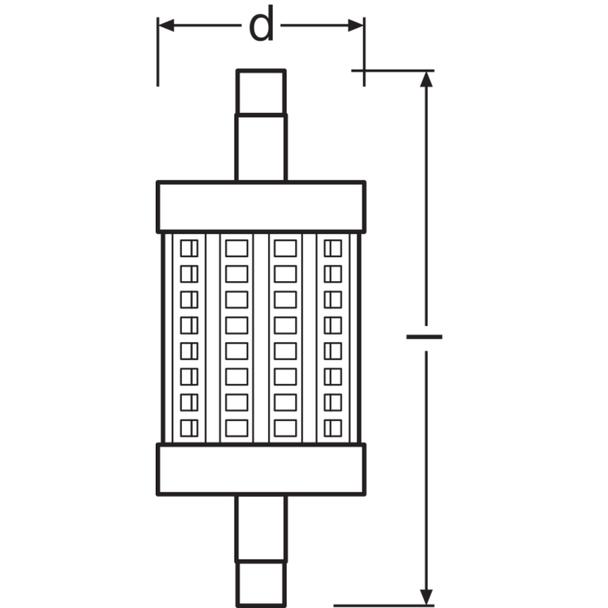LAMPA LED LINE 78mm 60 6,5W/827 230V R7S 6X1