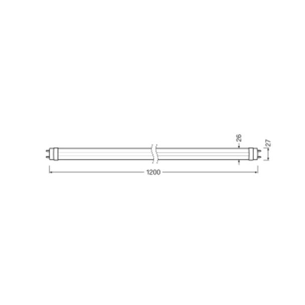 Tuby LEDTUBE T8 EXT P 1200mm 15W 865    LEDV