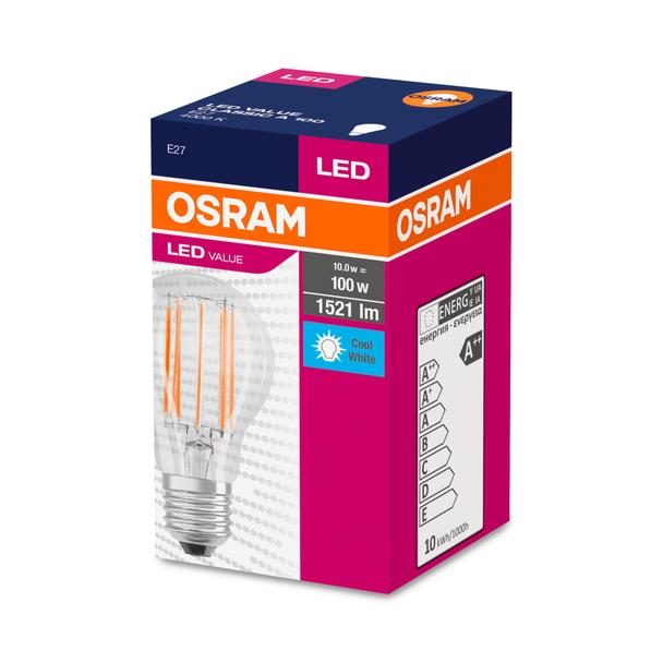 Żarówka LED A60 E27 8.5W = 60W 806lm 6500K Zimna 200° VALUE CLASSIC Osram
