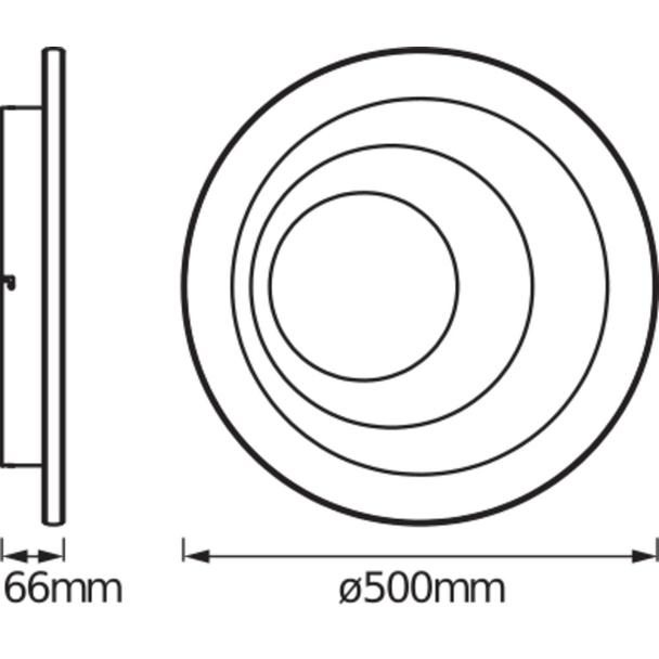 Oprawa SMART+ Orbis Ceiling Spiral WIFI TW 500mm WT
