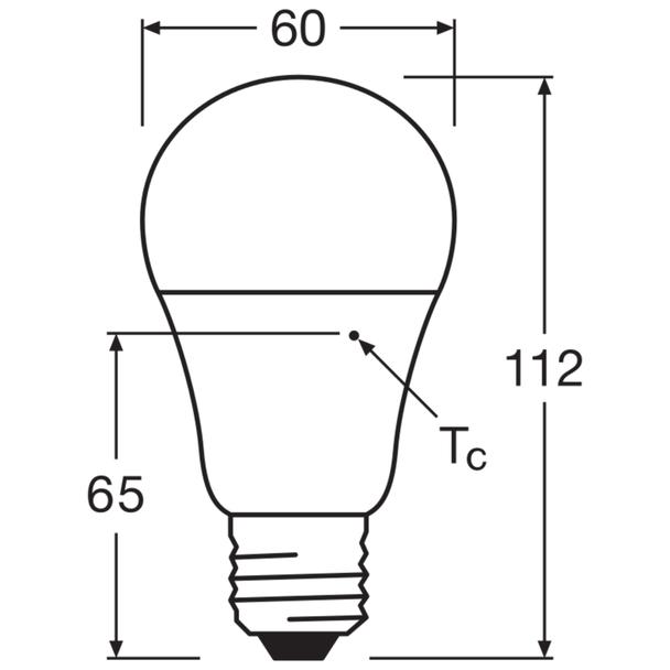 Lampa LED STAR+ CL A DSFR 75 non-dim 10W 827 E27