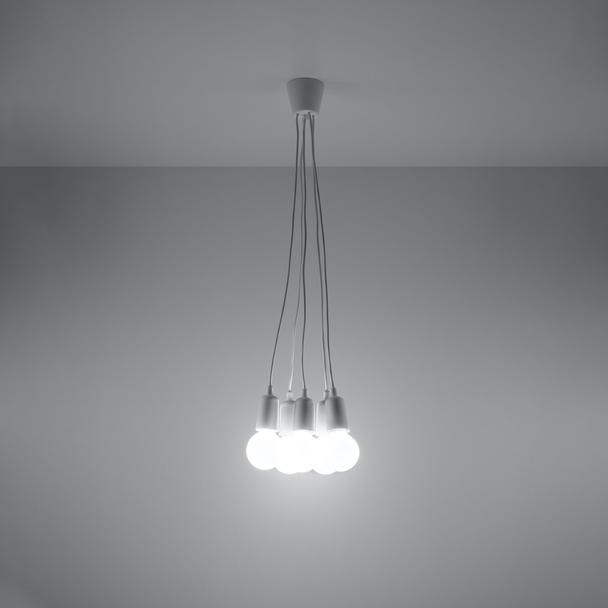 Sollux Lampa wisząca DIEGO 5 biała SL.0571