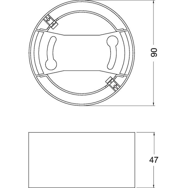 Ramka do oprawy DOWNLIGHT IP44 DN 90 WT