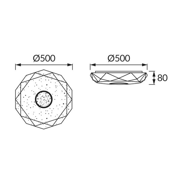 Plafoniera IRYNA LED C 48W 03846 IDEUS