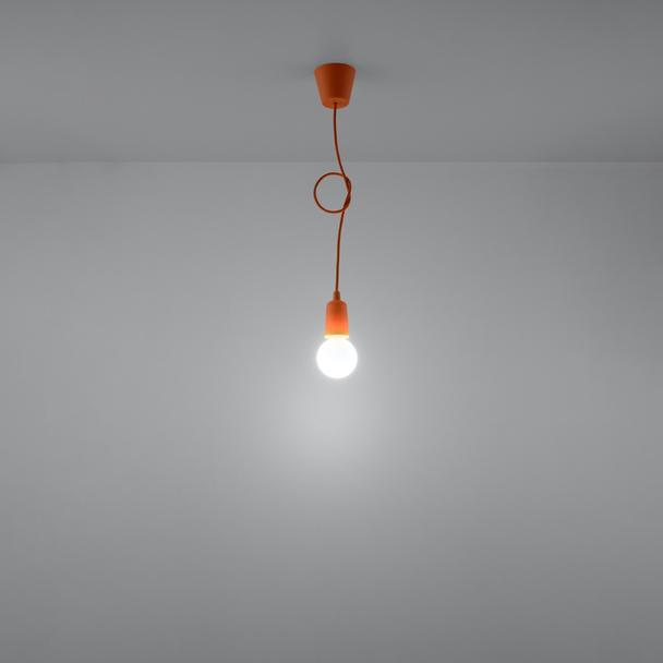 Sollux Lampa wisząca DIEGO 1 pomarańczowy SL.0584