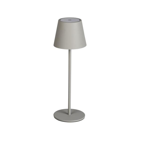 INITA LED IP54 GR Lampka stołowa bezprzewodowa INITA LED IP54 GR barwa ciepłobiała 3000K max 138Lm k 36326 KANLUX