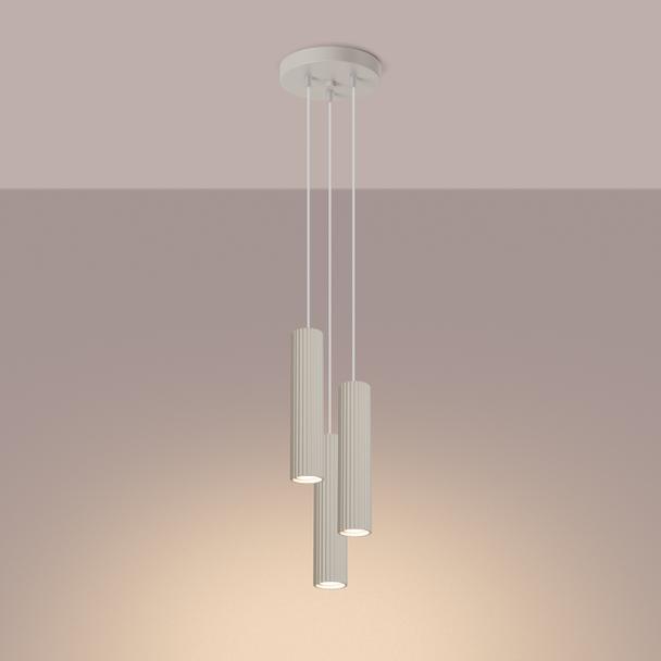 Sollux Lampa wisząca KARBON 3P beżowy SL.1595