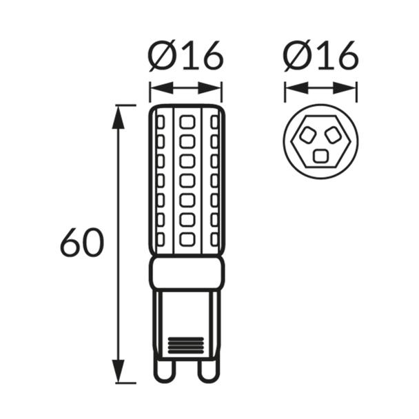 Lampa z diodami SMD LED BOB SMD LED G9 5,5W 3000K 03679 IDEUS