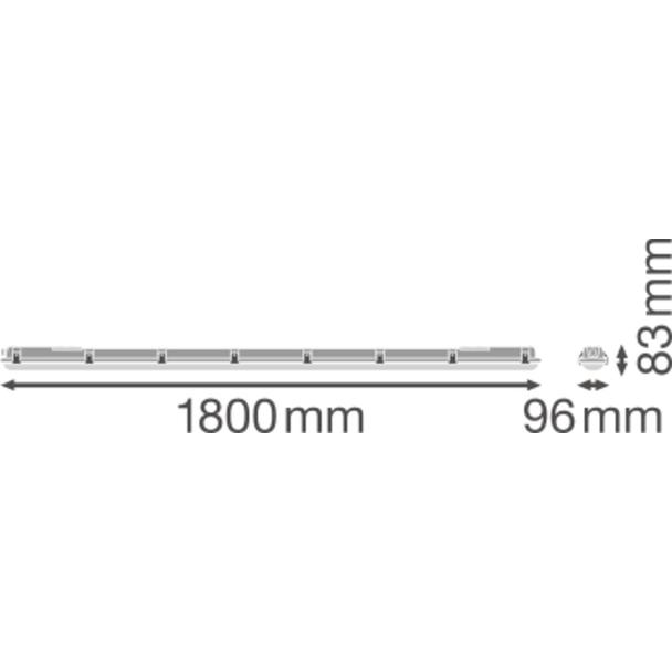 Oprawa DAMP PROOF LED VALUE 1800 70W 4000K IP65