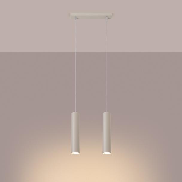 Sollux Lampa wisząca LAGOS 2 beżowa SL.1480