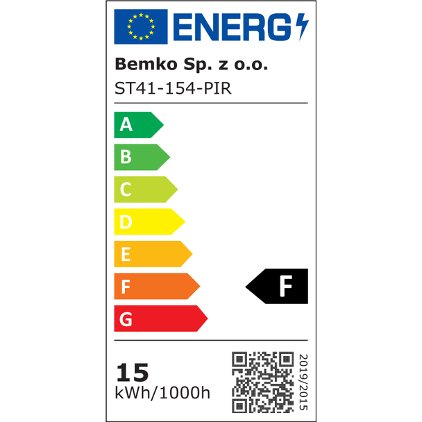PLAFONIERA LED TAWAN 15W 4000K 1300LM IP44 CZ. PIR C38-ST41-154-PIR BEMKO