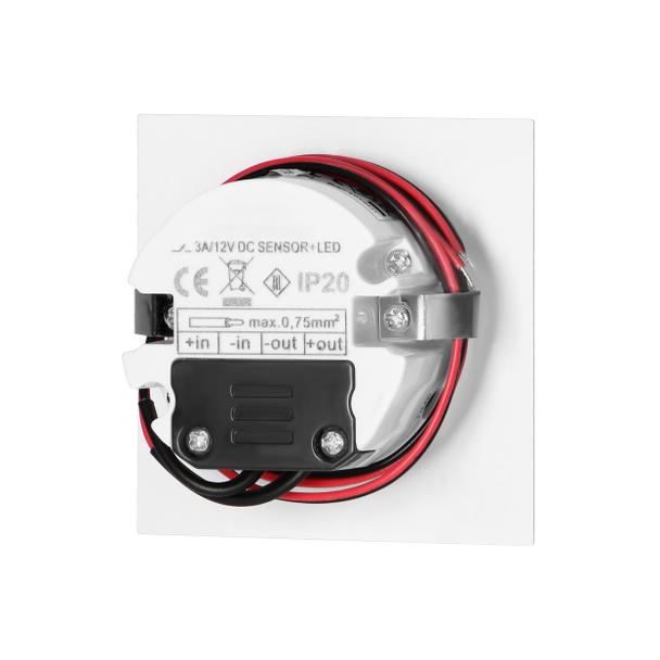 DRACO LED NEW 1,5W, oprawa schodowa podtynkowa, 12VDC, 30lm, 4000K, biała, czujnik ruchu i zmierzchu AD-OS-6164LR4/W ORNO