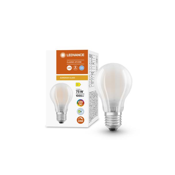 Lampa LED COMFORT/SUPERIOR DIM Classic A75 szkło matowe 7,5W/940 E27