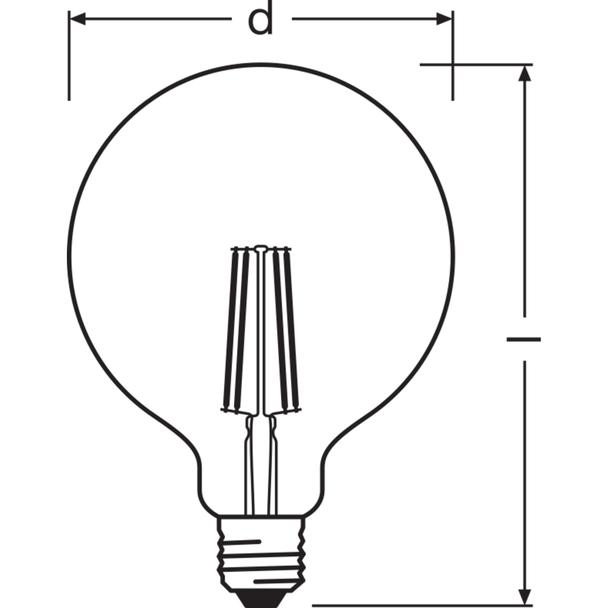 Lampa LED SMART+ Filament Globe Dimmable 60 5,5W E27