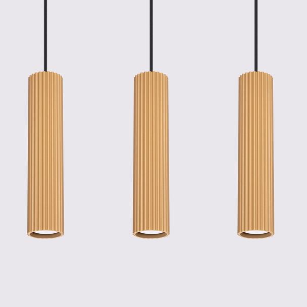 Sollux Lampa wisząca KARBON 3L złoty SL.1556