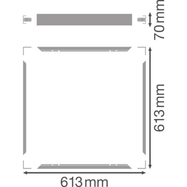 Ramka o wysokości 70mm do montażu powierzchniowego PANEL 600 SURFACE MOUNT KIT H70 VALUE