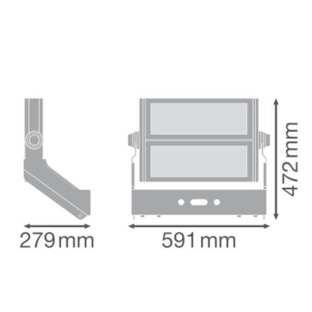 Naświetlacz FLOOD MAX LUM 600W 757 ASYM 50x110 WAL