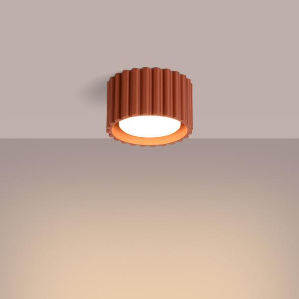 SOLLUX Plafon AURA 1 ochra czerwona Gx53 ; SL.1802