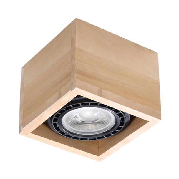 Sollux Plafon QUATRO 1 naturalne drewno SL.0915