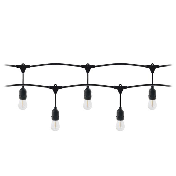 Girlanda oświetleniowa - 1 sznur 10 m (10 opraw) + 10 żarówek LED 1W E27, 3000K + 1 żarówka gratis LG-3/10M/E27/3 ORNO