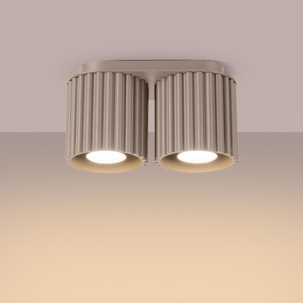 SOLLUX Plafon AURA 2 taupe GU10 ; SL.1815
