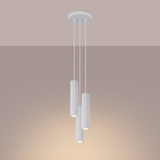 Sollux Lampa wisząca KARBON 3P biały SL.1538