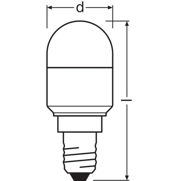 Lampa LED SPECIAL T26 20 2,3W/827 230V FR E14