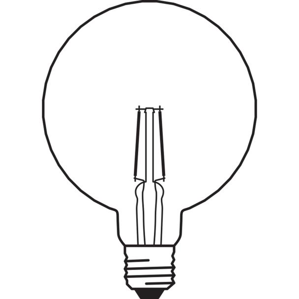 Lampa LED Vintage 1906 CL PINECONE Filament szkło przezroczyste GOLD 40 non-dim 4,5W 825 E27