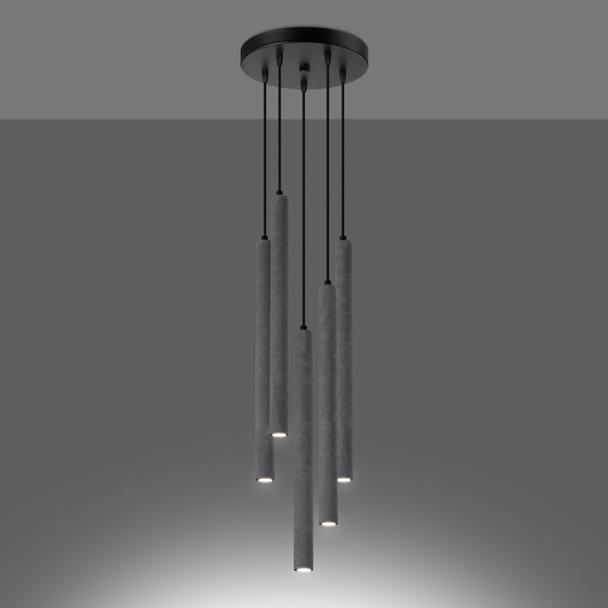 Sollux Lampa wisząca PASTELO 5P beton SL.1275