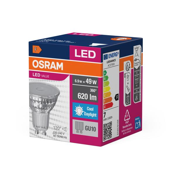 Lampa LED VALUE non-dim PAR16 80 120° 6,9W 865 GU10