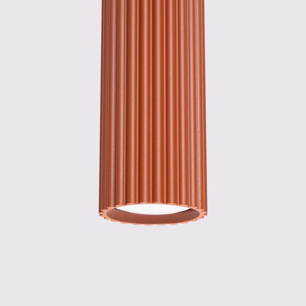 Sollux Lampa wisząca KARBON 3L ochra czerwona SL.1632