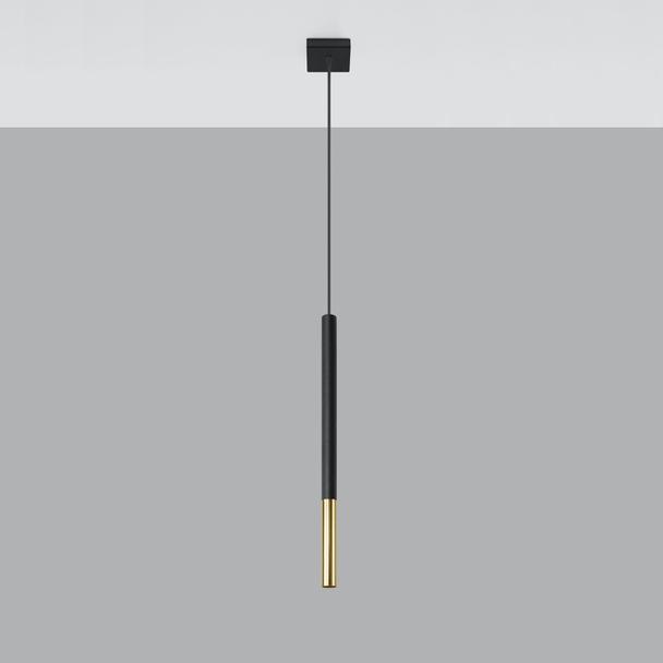 Sollux Lampa wisząca MOZAICA 1 czarny/złoto SL.0891