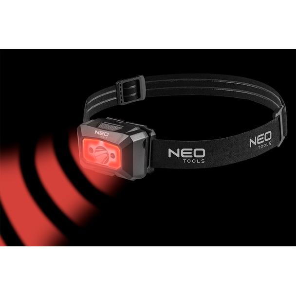 Latarka czołowa akumulatorowa USB 250 lm COB LED + czujnik ruchu NEO TOOLS GTX 99-073 GTX Poland
